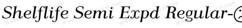 Shelflife Semi Expd Regular字体转换